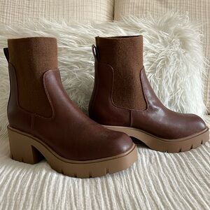 Sun + Stone Size 7.5 BRAND NEW Brown Leather Boots